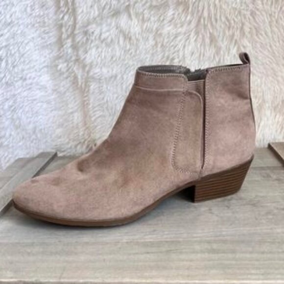 Libby Edelman Ankle Booties Taupe Sz 11 - Picture 1 of 6